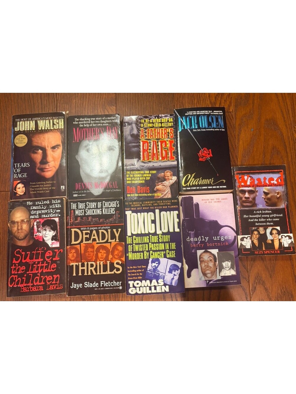 Vtg Lot Of 10 True Crime Paperback Books Murder Homicide Mystery Serial Killer